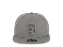 Load image into Gallery viewer, San Diego Padres New Era MLB 59FIFTY 5950 Fitted Cap Hat Gray Crown/Visor Gray Logo