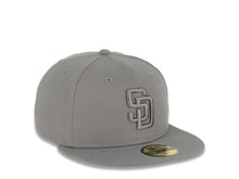 Load image into Gallery viewer, San Diego Padres New Era MLB 59FIFTY 5950 Fitted Cap Hat Gray Crown/Visor Gray Logo