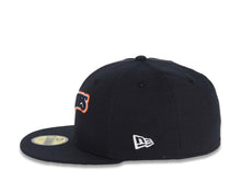 Load image into Gallery viewer, San Diego Padres New Era MLB 59FIFTY 5950 Fitted Cap Hat Dark Navy Crown/Visor Dark Navy/Orange Script Logo 25th Anniversary Side Patch Green UV