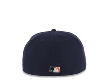 Load image into Gallery viewer, San Diego Padres New Era MLB 59FIFTY 5950 Fitted Cap Hat Light Navy Crown/Visor Light Navy/Orange/White Baseball Club Logo 25th Anniversary Side Patch Orange UV