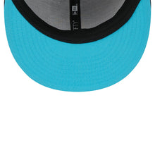 Load image into Gallery viewer, Oakland A's Athletics New Era MLB 59FIFTY 5950 Fitted Cap Hat Dark Green Crown/Visor Yellow/Sky Blue Logo Father's Day 2023 Side Patch Sky Blue UV