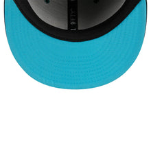 Load image into Gallery viewer, Oakland A's Athletics New Era MLB 9FIFTY 950 Snapback Cap Hat Dark Green Crown/Visor Yellow/Sky Blue Logo Father's Day 2023 Side Patch Sky Blue UV