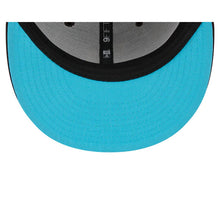 Load image into Gallery viewer, San Diego Padres New Era MLB 9FIFTY 950 Snapback Cap Hat Dark Brown Crown/Visor Yellow/Sky Blue Logo Father's Day 2023 Side Patch Sky Blue UV