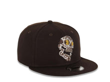 Load image into Gallery viewer, San Diego Padres New Era MLB 9FIFTY 950 Snapback Cap Hat Dark Brown Crown/Visor White/Yellow/Gray Sugar Skull Logo Black UV