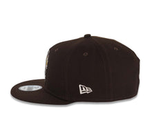 Load image into Gallery viewer, San Diego Padres New Era MLB 9FIFTY 950 Snapback Cap Hat Dark Brown Crown/Visor White/Yellow/Gray Sugar Skull Logo Black UV