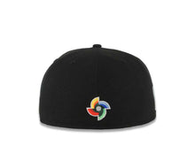 Load image into Gallery viewer, Mexico New Era WBC World Baseball Classic 59FIFTY 5950 Fitted Cap Hat Black Crown/Visor Team Color Logo With Mexico Flag Side Patch Green UV