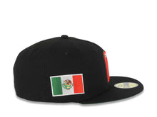 Load image into Gallery viewer, Mexico New Era WBC World Baseball Classic 59FIFTY 5950 Fitted Cap Hat Black Crown/Visor Team Color Logo With Mexico Flag Side Patch Green UV