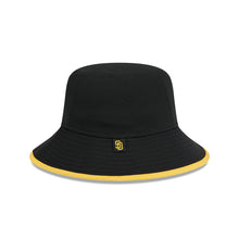 Load image into Gallery viewer, San Diego Padres New Era MLB Bucket Cap Hat Black Crown/Visor Yellow Logo