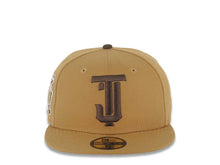 Load image into Gallery viewer, Tijuana Toros New Era LMB 59FIFTY 5950 Fitted Cap Hat Wheat Crown/Visor Brown Logo Desarollo Toros Side Patch Brown UV
