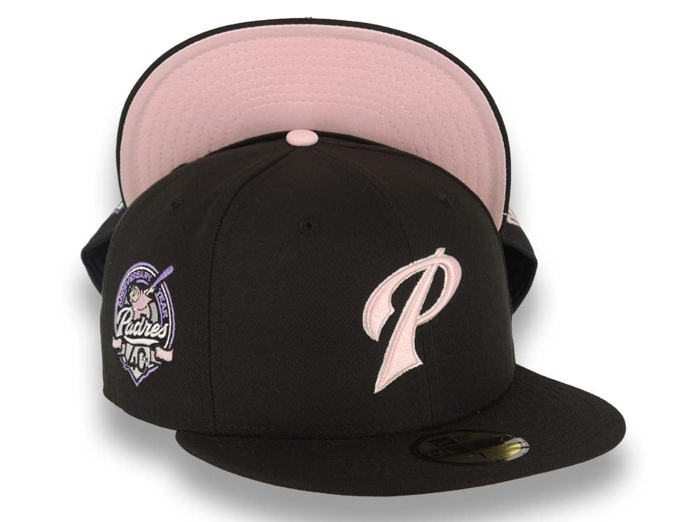 New Era 59FIFTY San Diego Padres Fitted Hat Black Pink