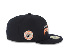 Load image into Gallery viewer, San Diego Padres New Era MLB 59FIFTY 5950 Fitted Cap Hat Navy Blue Crown/Visor Metallic Silver/Orange Logo 1978 All-Star Game Side Patch Pink UV