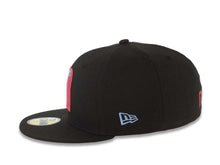 Load image into Gallery viewer, Mexico New Era WBC World Baseball Classic 59FIFTY 5950 Fitted Cap Hat Black Crown/Visor Sky Blue/Magenta Logo Magenta UV