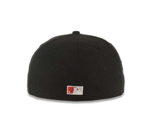 Load image into Gallery viewer, San Diego Padres New Era MLB 59FIFTY 5950 Fitted Cap Hat Black Crown/Visor Metallic Red/White Script Logo Petco Park Side Patch Aqua UV