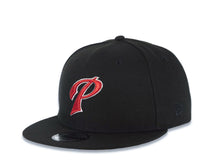Load image into Gallery viewer, San Diego Padres New Era MLB 9FIFTY 950 Snapback Cap Hat Black Crown/Visor Metallic Red/White "P" Script Logo 40th Anniversary Side Patch Gray UV