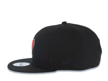 Load image into Gallery viewer, San Diego Padres New Era MLB 9FIFTY 950 Snapback Cap Hat Black Crown/Visor Metallic Red/White "P" Script Logo 40th Anniversary Side Patch Gray UV