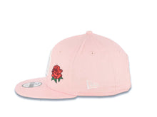 Load image into Gallery viewer, (Youth) San Diego Padres New Era MLB 9FIFTY 950 Kid Snapback Cap Hat Pink Crown/Visor White Logo With Rose 40th Anniversary Side Patch Sky Blue UV