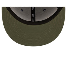 Load image into Gallery viewer, New York Yankees New Era MLB 59FIFTY 5950 Fitted Cap Hat Navy Blue Crown/Visor White Logo Olive Green UV (Alpha Industries)
