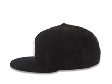 Load image into Gallery viewer, (Corduroy) San Diego Padres New Era MLB 59FIFTY 5950 Fitted Cap Hat Black Crown/Visor White Logo Batterman Batty Side Patch Green UV