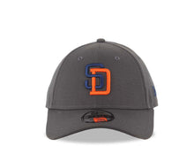 Load image into Gallery viewer, San Diego Padres New Era MLB 9FORTY 940 Adjustable Cap Hat Dark Gray Crown/Visor Light Navy Blue/Orange Logo Dark Gray UV