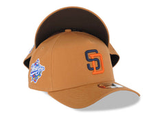 Load image into Gallery viewer, San Diego Padres New Era MLB 9FORTY 940 Adjustable Cap Hat Light Brown Crown/Visor Navy Blue/Orange Logo 1998 World Series Side Patch Brown UV