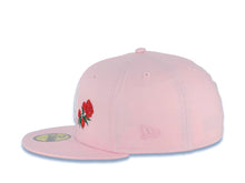 Load image into Gallery viewer, New York Yankees New Era MLB 59FIFTY 5950 Fitted Cap Hat Pink Crown/Visor White with Rose Logo 1999 World Series Side Patch Gray UV