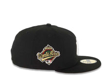 Load image into Gallery viewer, New York Yankees New Era MLB 59FIFTY 5950 Fitted Cap Hat Black Crown/Visor White Logo With Roses 1996 World Series Side Patch Red UV