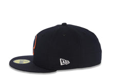 Load image into Gallery viewer, San Diego Padres New Era MLB 59FIFTY 5950 Fitted Cap Hat Navy Blue Crown/Visor Navy Blue/Glow White/Orange Logo 1998 World Series Side Patch Gray UV
