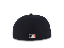 Load image into Gallery viewer, San Diego Padres New Era MLB 59FIFTY 5950 Fitted Cap Hat Navy Blue Crown/Visor Navy Blue/Glow White/Orange Logo 1998 World Series Side Patch Gray UV