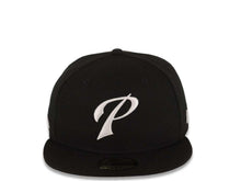 Load image into Gallery viewer, San Diego Padres New Era MLB 59FIFTY 5950 Fitted Cap Hat Black Crown/Visor White Logo Batterman Batty Side Patch 619 Script Back Logo