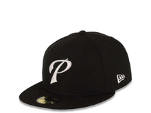 Load image into Gallery viewer, San Diego Padres New Era MLB 59FIFTY 5950 Fitted Cap Hat Black Crown/Visor White Logo Batterman Batty Side Patch 619 Script Back Logo