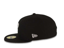 Load image into Gallery viewer, San Diego Padres New Era MLB 59FIFTY 5950 Fitted Cap Hat Black Crown/Visor White Logo Batterman Batty Side Patch 619 Script Back Logo