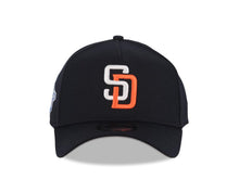 Load image into Gallery viewer, San Diego Padres New Era MLB 9FORTY 940 Adjustable A-Frame Cap Hat Navy Blue Crown/Visor White/Orange Logo 1998 World Series Side Patch