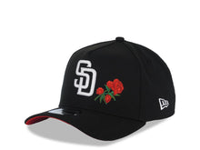 Load image into Gallery viewer, San Diego Padres New Era MLB 9FORTY 940 Adjustable A-Frame Cap Hat Black Crown/Visor White Logo With Rose 1998 World Series Side Patch Red UV