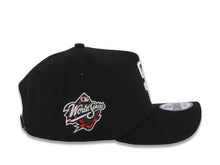 Load image into Gallery viewer, San Diego Padres New Era MLB 9FORTY 940 Adjustable A-Frame Cap Hat Black Crown/Visor White Logo With Rose 1998 World Series Side Patch Red UV
