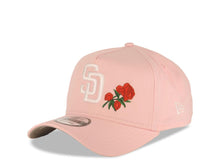 Load image into Gallery viewer, San Diego Padres New Era MLB 9FORTY 940 Adjustable A-Frame Cap Hat Pink Crown/Visor White Logo Red Roses 1998 World Series Side Patch Gray UV