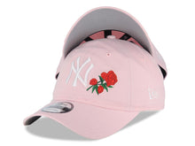 Load image into Gallery viewer, New York Yankees New Era MLB 9TWENTY 920 Adjustable Cap Hat Pink Crown/Visor White Logo Red Roses Gray UV
