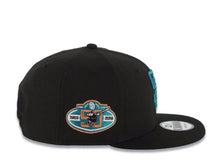 Load image into Gallery viewer, San Diego Padres New Era MLB 9FIFTY 950 Snapback Cap Hat Black Crown/Visor Teal Logo With Palm Trees 50th Anniversary Side Patch Teal UV