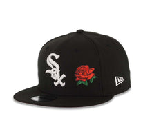 Load image into Gallery viewer, Chicago White Sox New Era MLB 9FIFTY 950 Snapback Cap Hat Black Crown/Visor White Logo With Rose 2005 World Series Side Patch Red UV