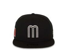 Load image into Gallery viewer, Mexico New Era WBC World Baseball Classic 59FIFTY 5950 Fitted Cap Hat Black Crown/Visor White/Black Logo Mexico Side Patch Gray UV