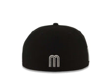Load image into Gallery viewer, Mexico New Era WBC World Baseball Classic 59FIFTY 5950 Fitted Cap Hat Black Crown/Visor White/Black Logo Mexico Side Patch Gray UV