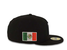 Load image into Gallery viewer, Mexico New Era WBC World Baseball Classic 59FIFTY 5950 Fitted Cap Hat Black Crown/Visor White/Black Logo Mexico Side Patch Gray UV