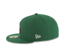 Load image into Gallery viewer, San Diego Padres New Era MLB 59FIFTY 5950 Fitted Cap Hat Green Crown/Visor Green/White/Red Logo Mexico Flag Side Patch Red UV