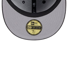 Load image into Gallery viewer, (Corduroy) San Diego Padres New Era MLB 59FIFTY 5950 Fitted Letterman Pin Cap Hat Corduroy Dark Brown Crown/Visor Yellow Logo
