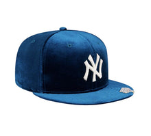 Load image into Gallery viewer, New York Yankees New Era MLB 59FIFTY 5950 Fitted Velvet Visor Clip Cap Hat Navy Blue Crown/Visor White Logo