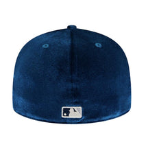 Load image into Gallery viewer, New York Yankees New Era MLB 59FIFTY 5950 Fitted Velvet Visor Clip Cap Hat Navy Blue Crown/Visor White Logo