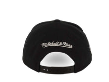 Load image into Gallery viewer, Chicago Blackhawks Mitchell & Ness NHL Adjustable Panda Pro Cap Hat Black Crown/Visor Black/White Logo 75th Anniversary Side Patch