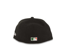 Load image into Gallery viewer, (Youth) San Diego Padres New Era MLB 59FIFTY 5950 Kid Fitted Cap Hat Black Crown/Visor Green/White/Red Logo 40th Anniversary Side Patch Gray UV
