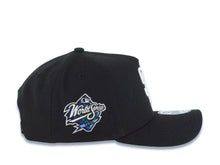 Load image into Gallery viewer, San Diego Padres New Era MLB 9FORTY 940 Adjustable A-Frame Cap Hat Black Crown/Visor White Logo With Rose 1998 World Series Side Patch Sky Blue UV