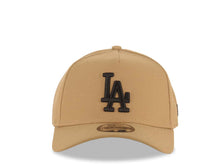 Load image into Gallery viewer, Los Angeles Dodgers New Era MLB 9FORTY 940 Adjustable A-Frame Cap Hat Khaki Crown/Visor Black Logo Gray UV