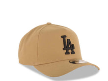 Load image into Gallery viewer, Los Angeles Dodgers New Era MLB 9FORTY 940 Adjustable A-Frame Cap Hat Khaki Crown/Visor Black Logo Gray UV